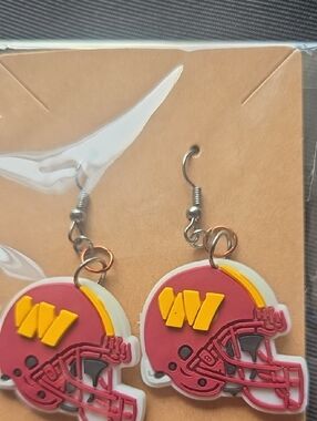 Washington Commanders Helmet Dangle Earrings